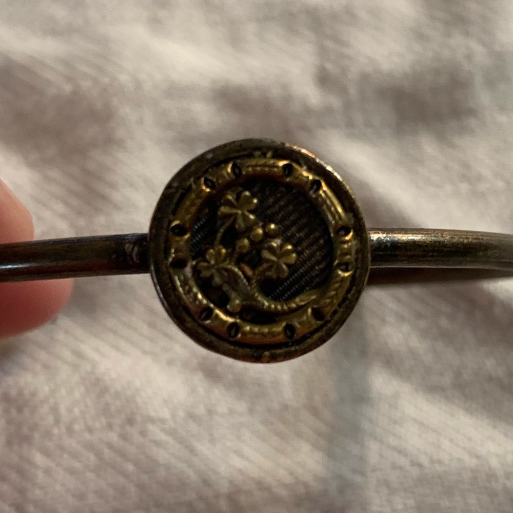 Bangle/Cuff with Button - Picture 3 of 4